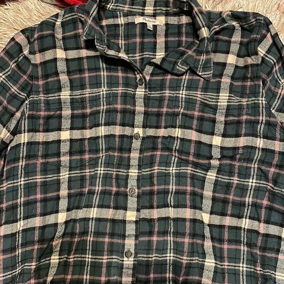 Madewell Button Down Plaid‎ Flannel - Picture 5 of 6